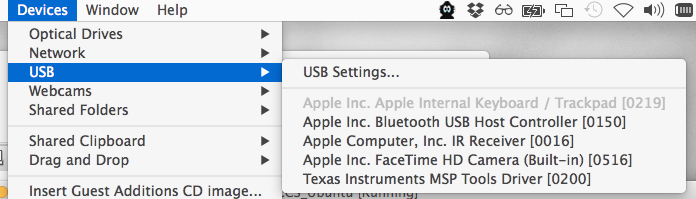 USB Devices Menu